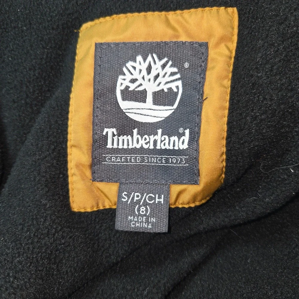 Timberland Kids Puffer‎ Jacket Coat Hooded Full Zip Brown Size S/8 Childs Unisex